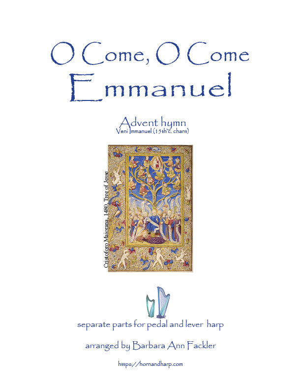 Advent harp solo: O Come, O Come Emmanuel ~ pedal or lever harp